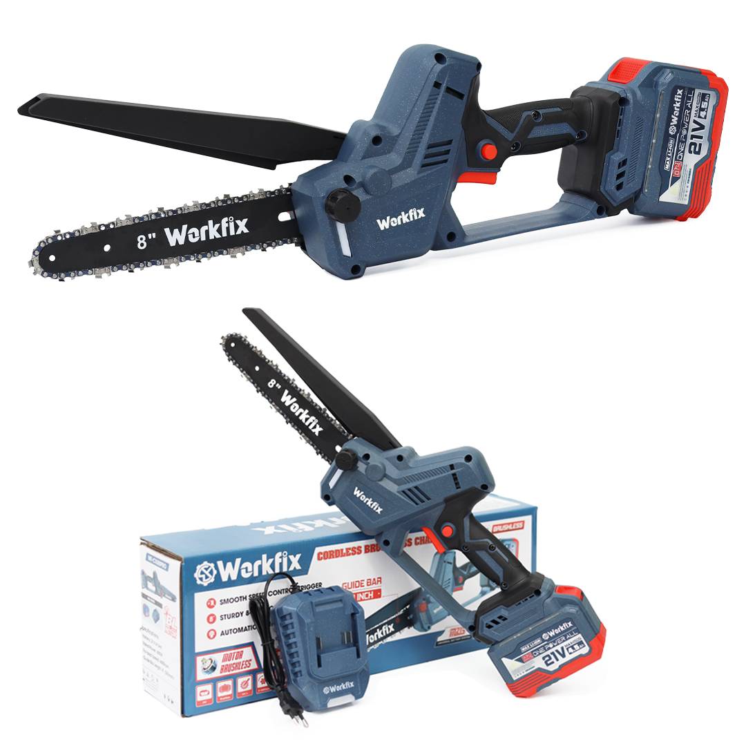 Máy cưa xích Workfix WF-CS0802PRO, 8 inch, không chổi than, tra nhớt tự động - image 1
