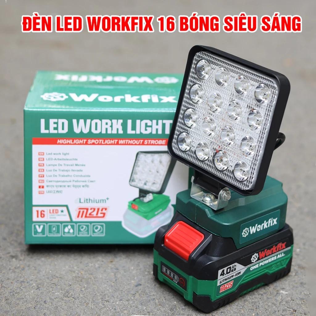 Bóng đèn LED chạy pin máy khoan Workfix WF-L16, 16 bóng LED chân pin phổ thông