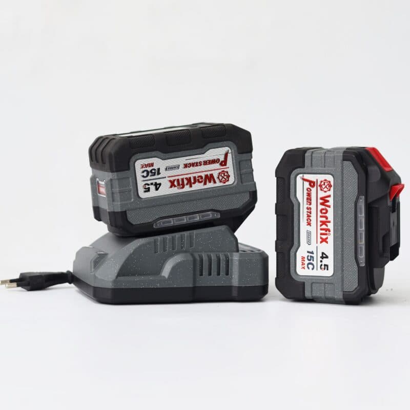 Máy mài pin WORKFIX WF-AG9000ATC có Anti-Kick Back, Không chổi than, 3 Tốc độ, 5 Tính năng an toàn — PIN 15 CELL DUNG DƯỢNG CAO
