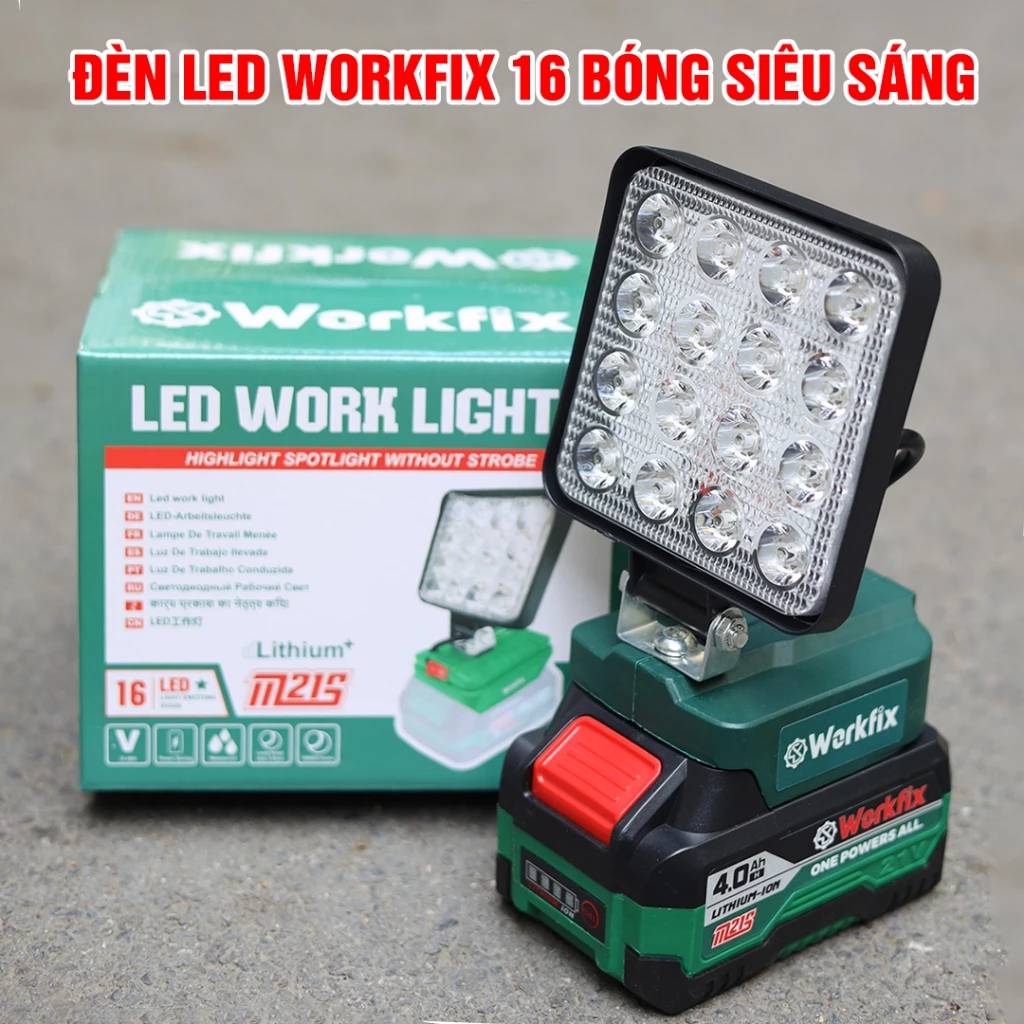 Bóng đèn LED chạy pin máy khoan Workfix WF-L16, 16 bóng LED chân pin phổ thông - image 1