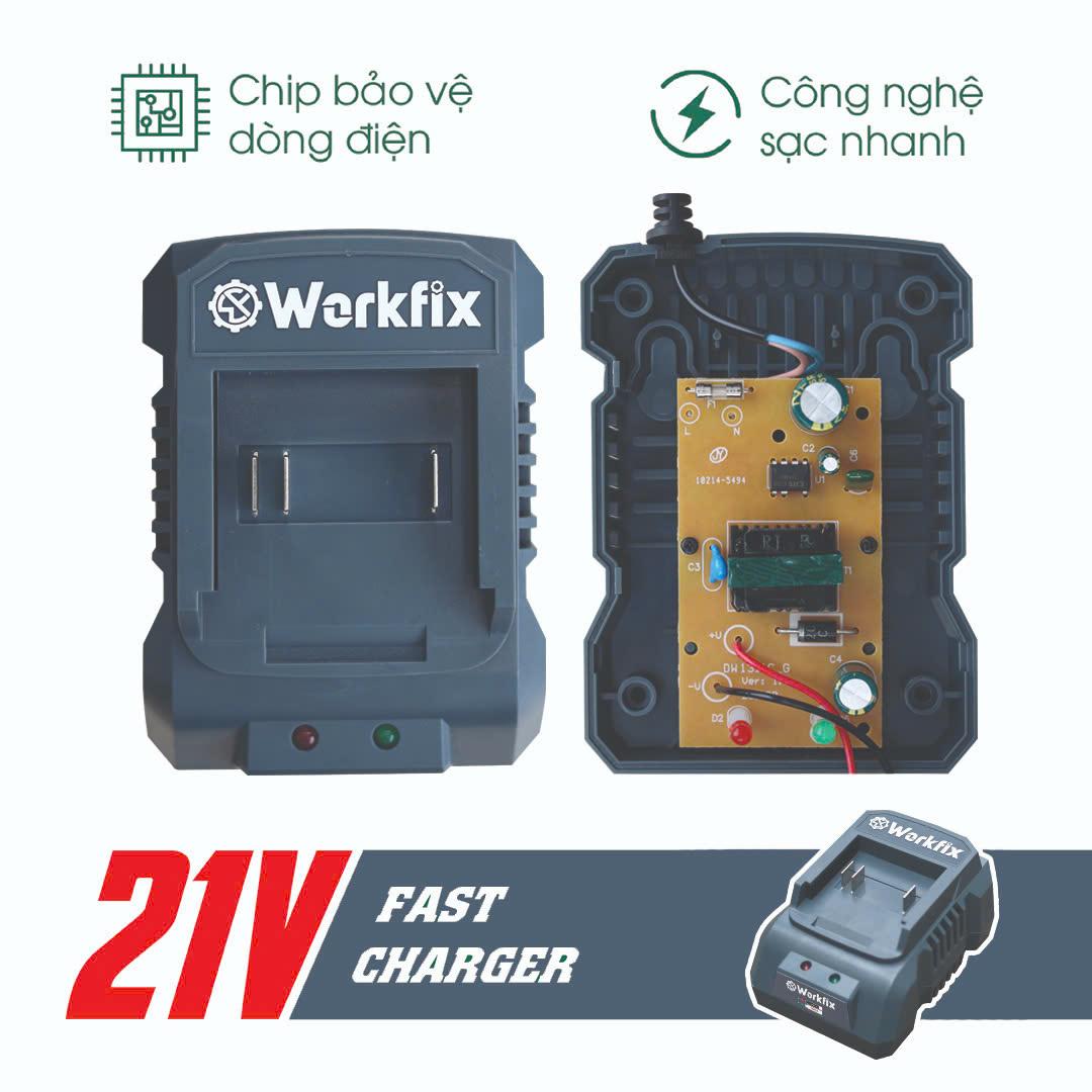 Máy Chuyên vít Workfix WF-SD280CP, Lực siết 280Nm, Điều tốc 4 cấp và 4 Tính năng, Giảm rung AVS - Không chổi than — 4 CHẾ ĐỘ THÔNG MINH