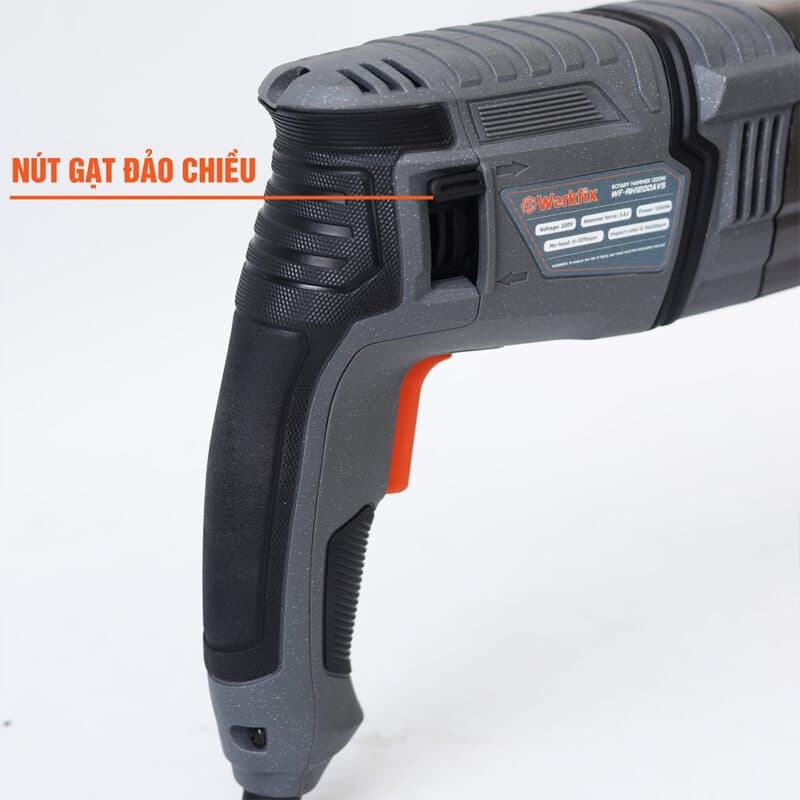 Máy khoan bê tông Workfix WF-BT1200AVT, khoan búa, khoan tường, đục. Máy khoan điện AVS — GẠT ĐẢO CHIỀU